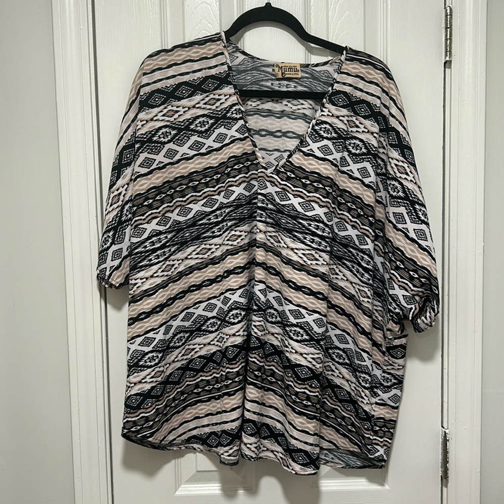 Show Me Your MUMU. Aztec. Oversized Shirt. Size M.